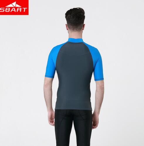 Men Lycra Surf Short Sleeve Rash Guard Anti-UV Quick Dry Surf-clothes Swimming Windsurf Diving T Shirt