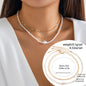 Women's Simple Slim Chain Multi-layer Imitation Pearl Necklace