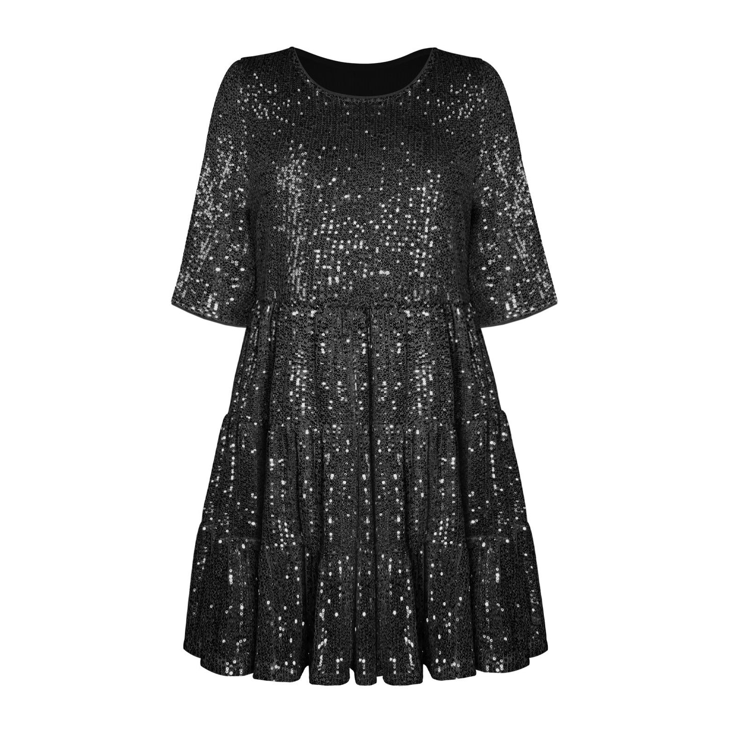 Girl Dress Sequins Glitter Pleated Skirt Women's Skirt