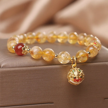 Ethnic Style Natural Citrine Bracelet For Women