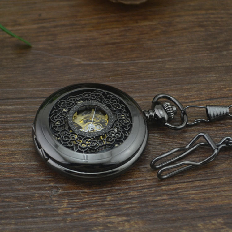 Round flip pocket watch