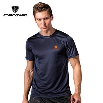 FANNAI Sport Shirt Men Tops Tees Running Shirts Mens Gym t Shirt Sports Fitness Jersey Quick Dry Fit camiseta running hombre