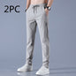 Ice Silk Pants Men'S Summer Thin Casual Pants Loose Straight Breathable