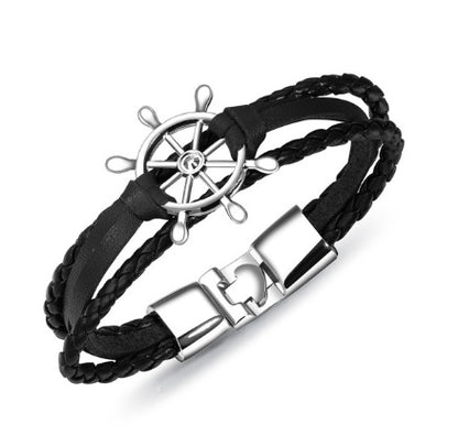 Alloy Leather Charm Bracelets