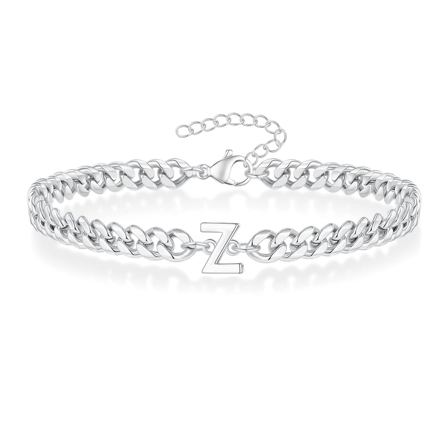 26 Initial Stainless Steel Non-fading Men's Bracelet