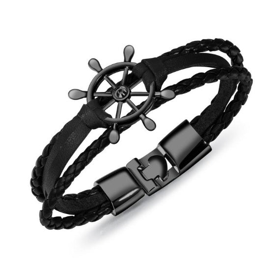 Alloy Leather Charm Bracelets