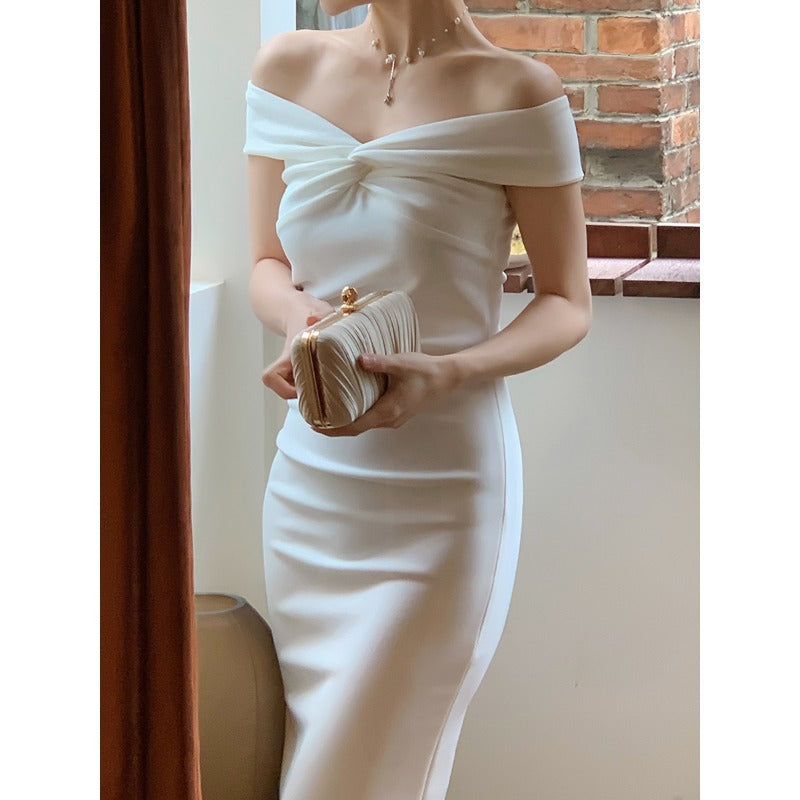 French Style Slim Fit Socialite Elegant Evening Dress Skirt Female Early Spring And Summer