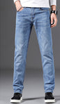 Slim Fit Elastic Straight Jeans For Men