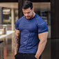 Compression Quick dry T-shirt Men Running Sport Skinny Short Tee Shirt