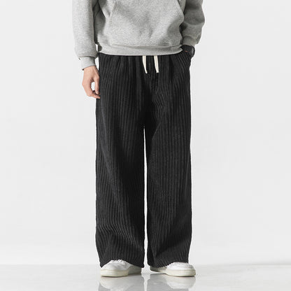 Retro Casual Straight Corduroy Pants