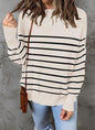 Loose Pullover Stripe Sweater For Women