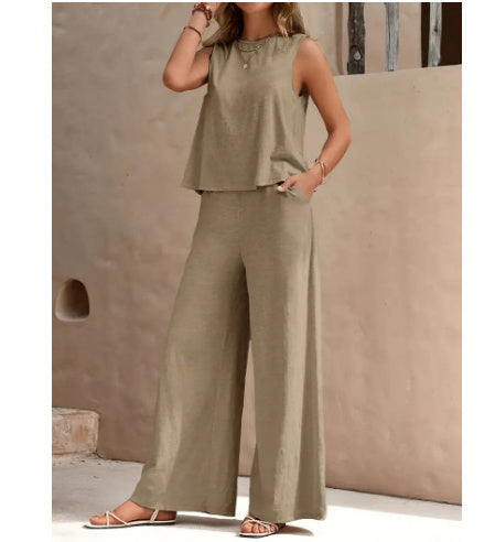 Loose-fitting Pullover Round-neck Casual Suit Women