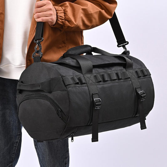 Men's Large Capacity Outdoor Camping Hiking Bag Portable Cross-body Shoulders Dry Wet Separation Men's Storage