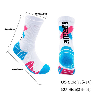 For Men Compression Running Socks Athletic Socks  With Cushion Basketball Sport Socks Anti-odor And Anti-slip For Running Fitness Hiking And Cycling