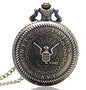 Vintage Pocket Watchhanging Watch, Eagle Pattern Green Bronze Pocket Watch