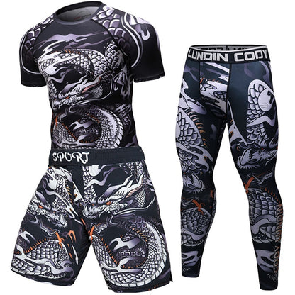 Brand New  BJJ MMA Work Out Compression Rashguard T Shirt Men VS PK Exercise 3D Fitness Tights Bodybuild Cross fit Rash Guard