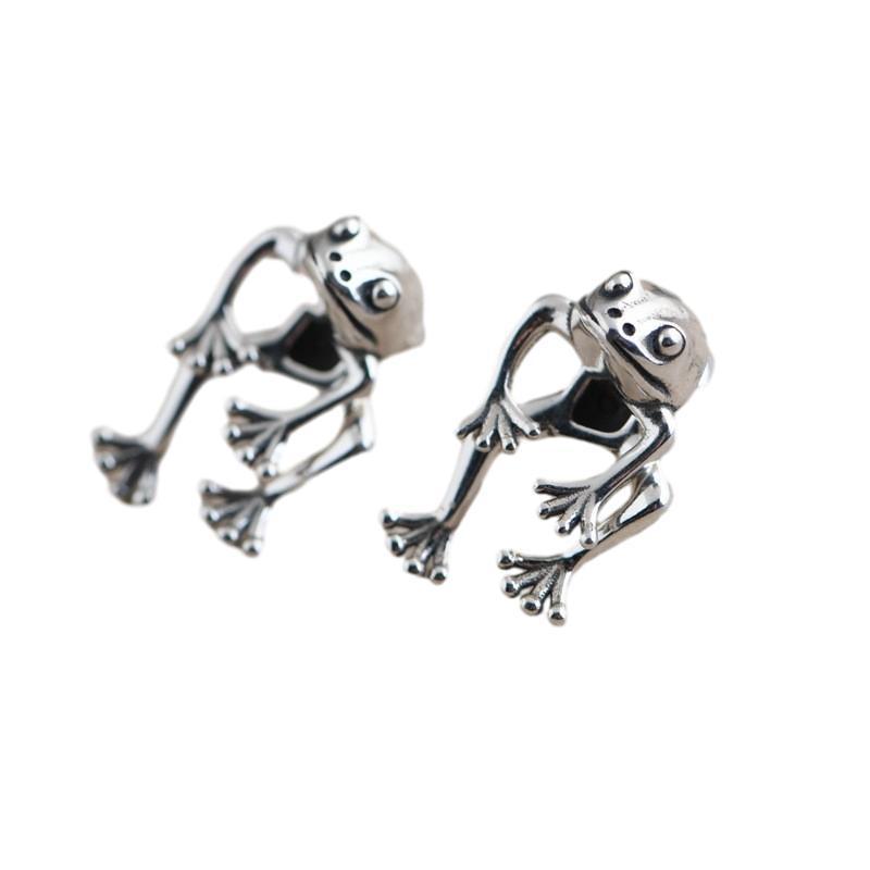 Personalized Punk Frog Stud Earrings Removable Three-dimensional Animal