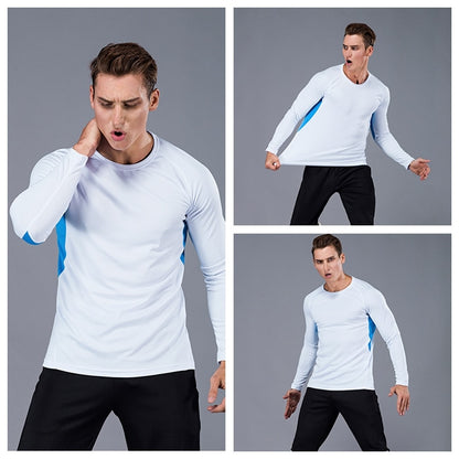 Men Long Sleeve Bodybuilding Sport Running Shirt breathable Basketball Soccer Training Fitness T Shirt