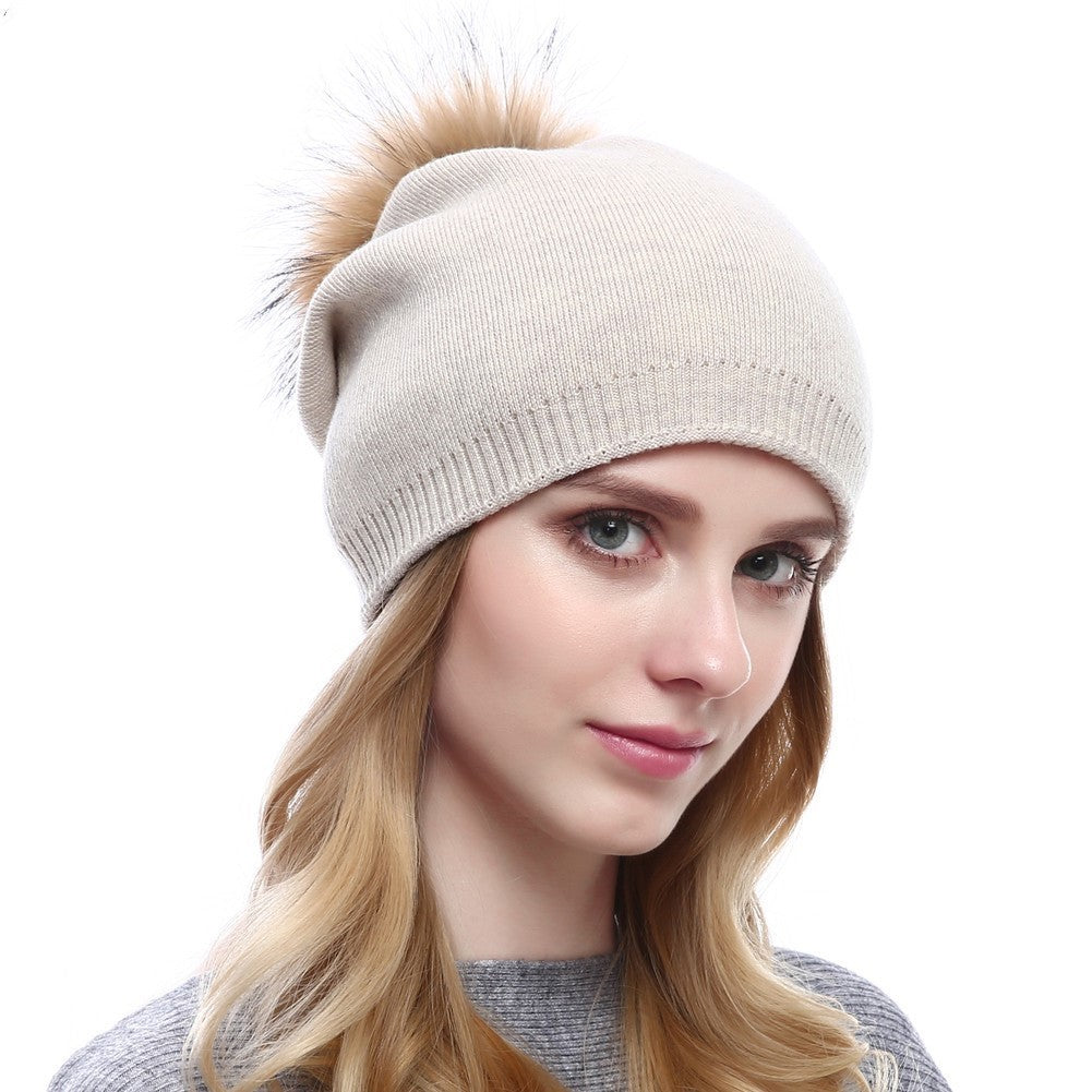 Fur Pompom Hats