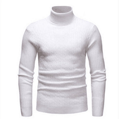 Cable-knit Turtleneck Trendy Youth Sweater Top