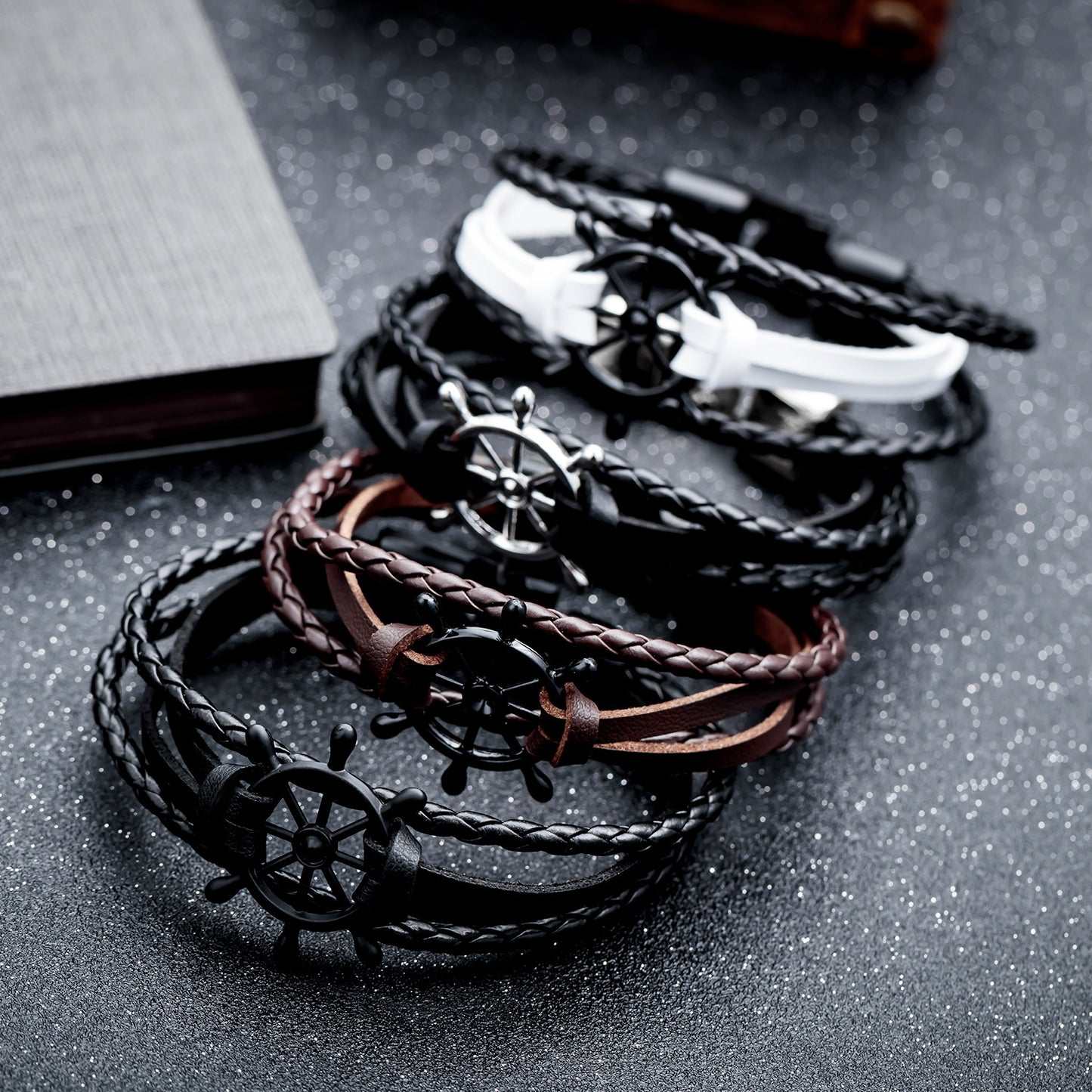 Alloy Leather Charm Bracelets