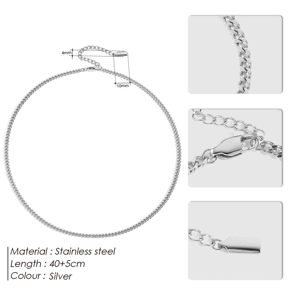 Classic Stainless Steel Necklace For Men And Women