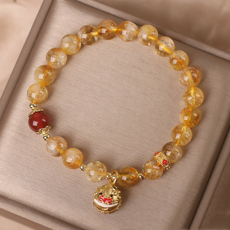 Ethnic Style Natural Citrine Bracelet For Women