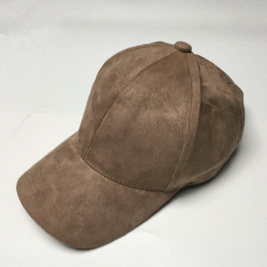 Suede candy solid color sunscreen cap