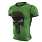 Punisher Running Shirt Men T-shirt Short Sleeve Compression Shirts Gym T Shirt Fitness Sport Shirt