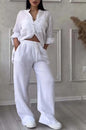 Women's Wide-leg Pants Lace-up Two-piece Suit