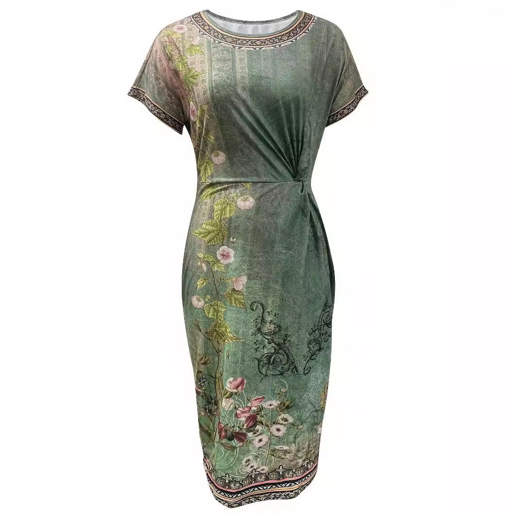 Fashion Vintage Floral Print Dress