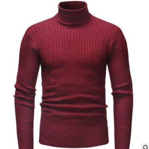 Cable-knit Turtleneck Trendy Youth Sweater Top