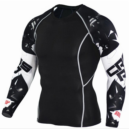 Mens Compression Shirts 3D Teen Wolf Jerseys Long Sleeve T Shirt Fitness Men Lycra MMA Crossfit T-Shirts Tights Brand Clothing