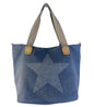 Popular Canvas Printed Five-pointed Star Handbag