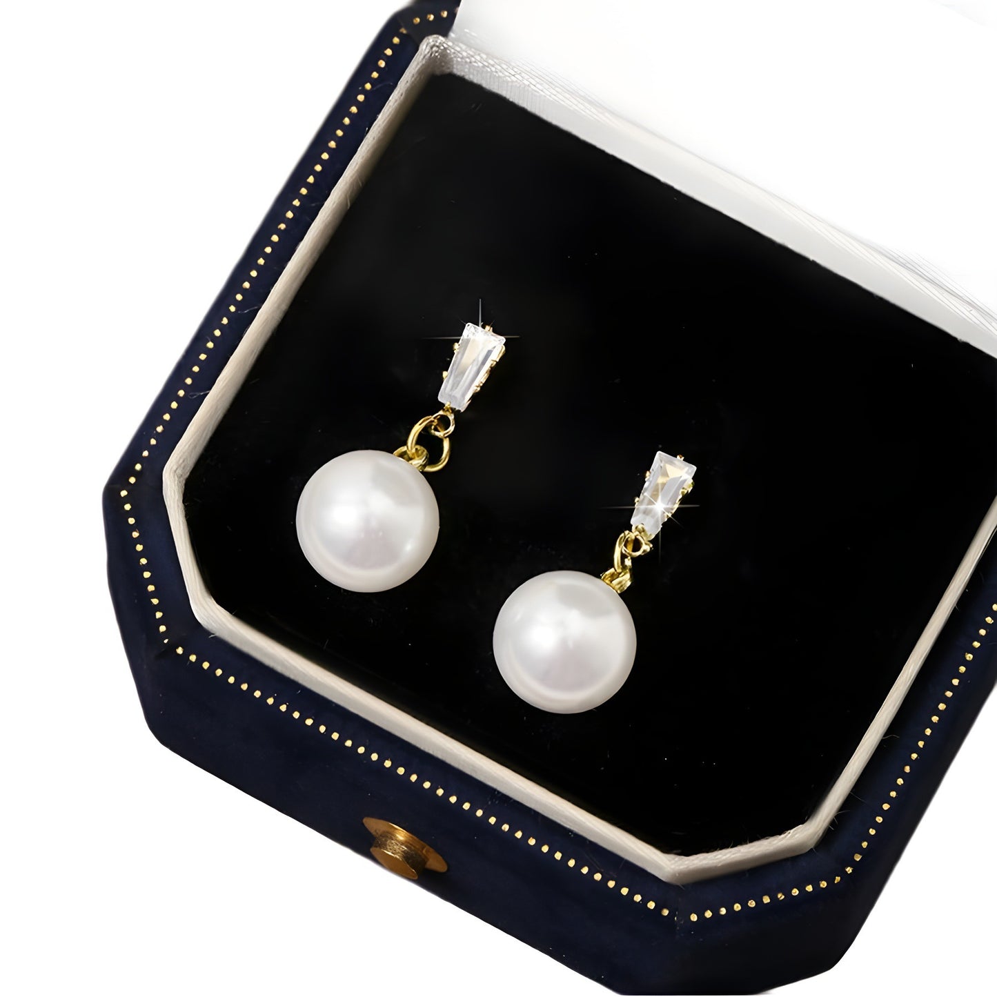 Vintage Pearl Stud Earrings Simple Fashion Elegant French Style