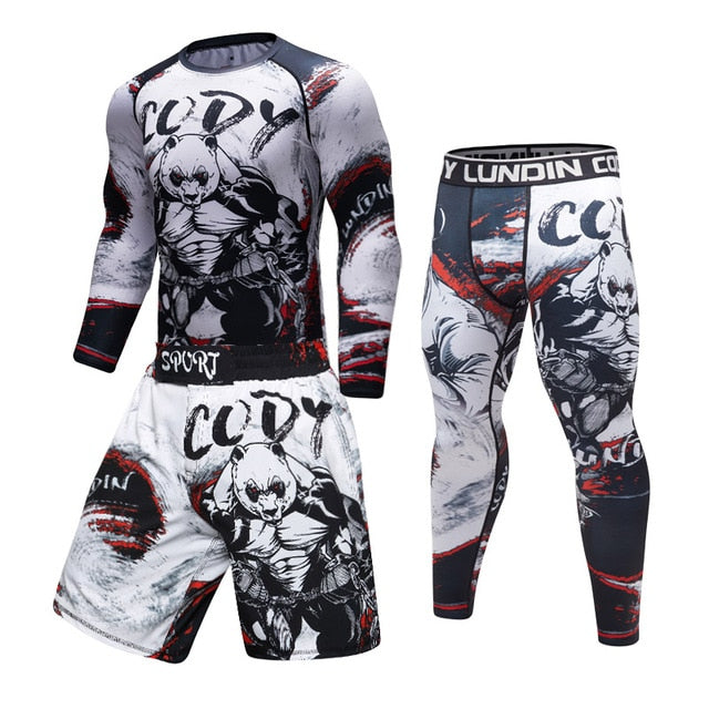 Brand New  BJJ MMA Work Out Compression Rashguard T Shirt Men VS PK Exercise 3D Fitness Tights Bodybuild Cross fit Rash Guard