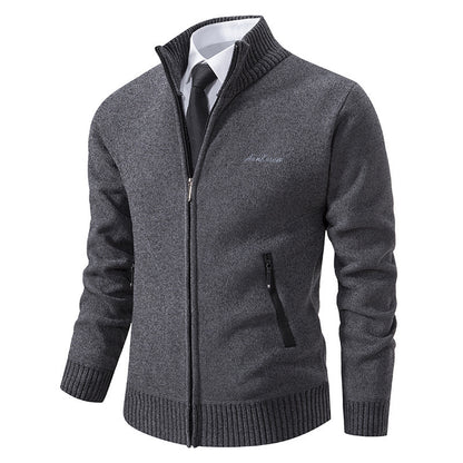 Stand Up Collar Slim Fit Lapel Trendy Thick Warm Jacket