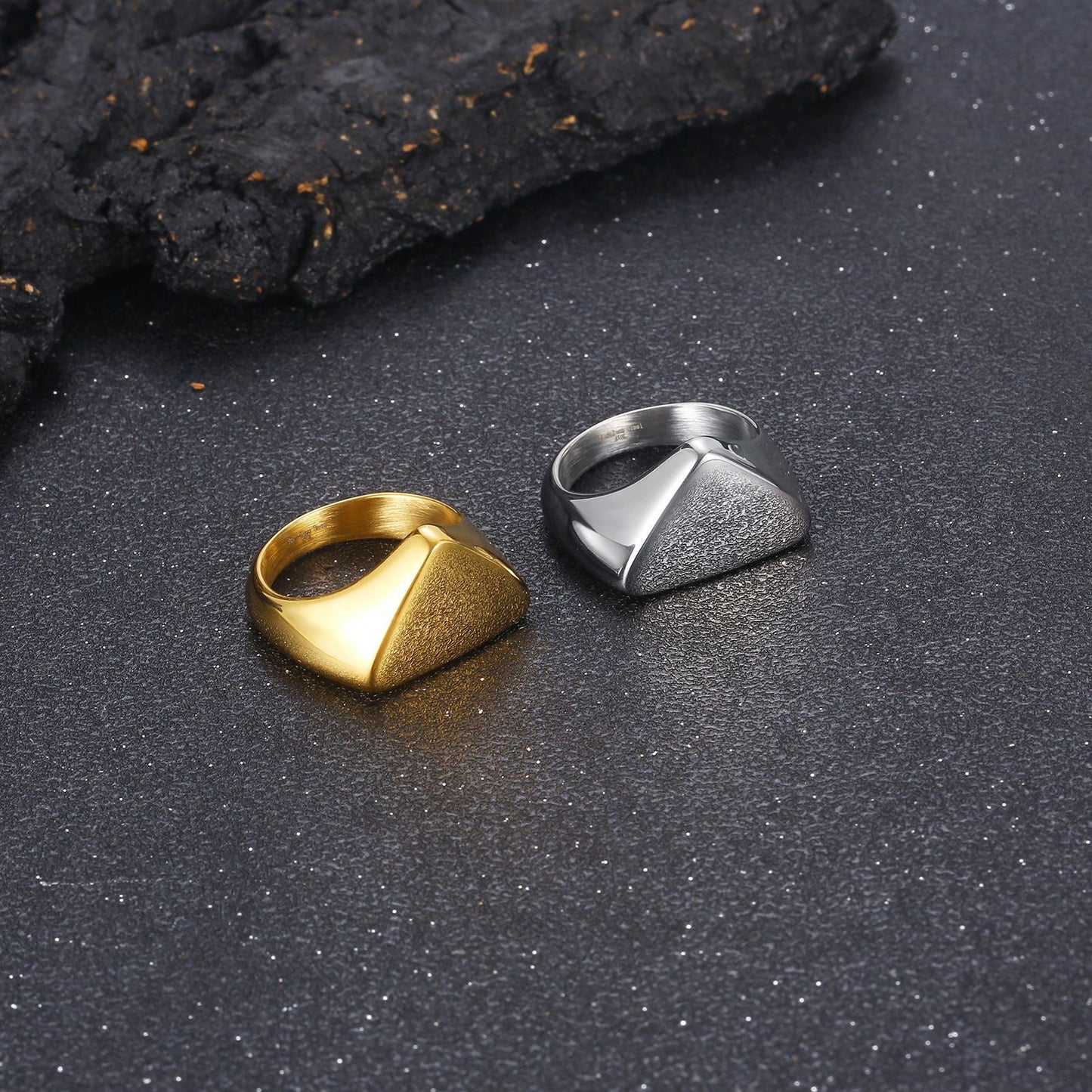 Fashion Triangle Stainless Steel Men's Ring