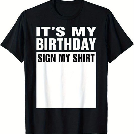 My Birthday Logo, My T-shirt, Gift T-shirt, Summer Comfortable Casual Short Sleeved T-shirt