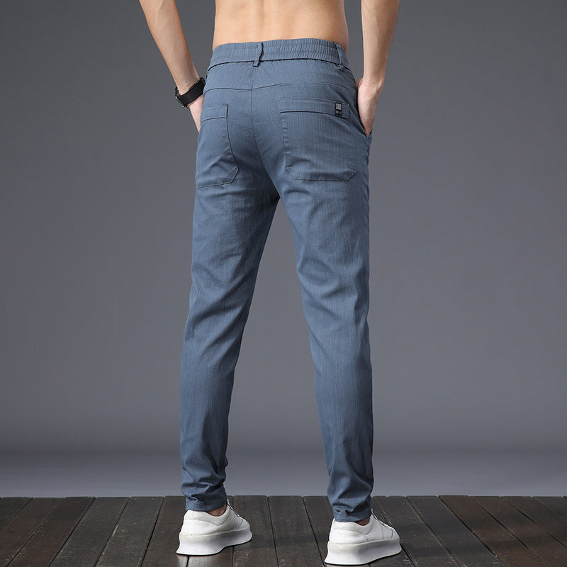 Thin Cool Men's Casual Pants Versatility, Fashion And Personality Slim Straight Breathable