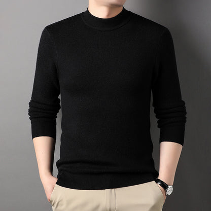 Men's Half-high Collar Sweater Fashion Simple Pullover