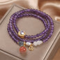 Ethnic Style Natural Amethyst Multi-Circle Bracelet