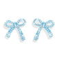 S925 Exquisite Women's Simple Full Diamond Cross Stud Earrings