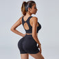 FlexFit Duo: Seamless Yoga Vest & Shorts Set