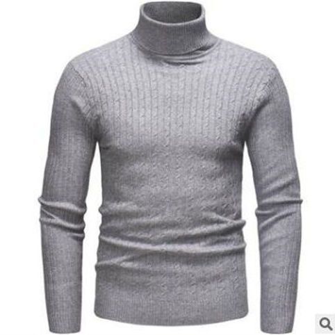 Cable-knit Turtleneck Trendy Youth Sweater Top