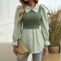 Women's Casual Contrast Color Stitching Shirt