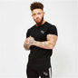 Sport T Shirt Men Cotton O-Neck Gym Training T shirt men Elastic tight Running T shirt Sport Bodybuilding Fitness shirt