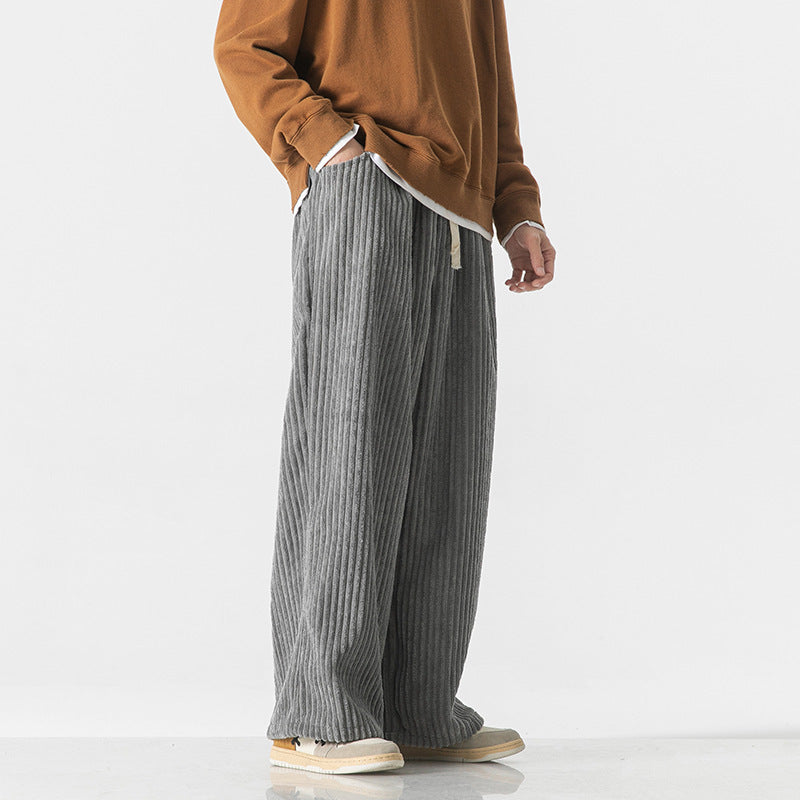 Retro Casual Straight Corduroy Pants