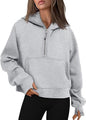 Zipper Hoodies Sweatshirts With Pocket Loose Sport Tops Long Sleeve Pullover Sweaters Winter Fall Outfits Women Clothing