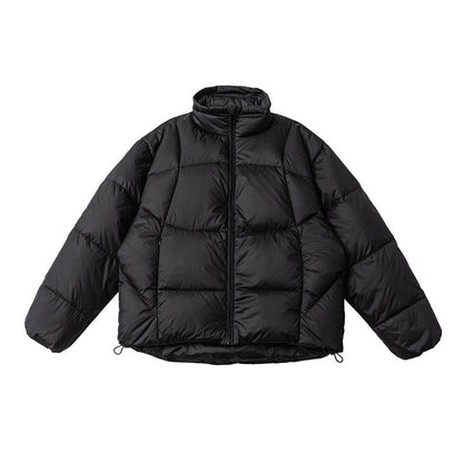 Square Plaid Bread Down Jacket